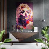 Marilyn Monroe Brushed Aluminum Dibond Wall Art.